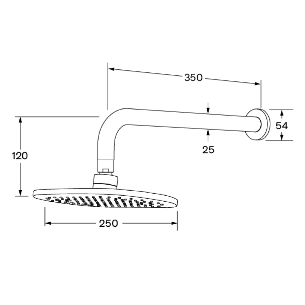 Sussex Duet Horizontal Shower - Chrome - DHS