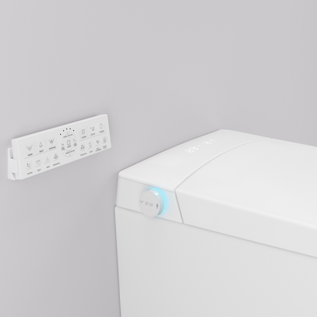 Argent Evoke Wall Faced Smart Toilet Package Includes Argent 80 Smart Cistern - No Flush Plate - SWF100A80