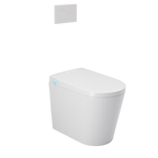 Argent Evoke Wall Faced Smart Toilet Package Includes Argent 80 Smart Cistern - Includes Brushed Gold Kubic Button - SWF100A80 + IN38785BG