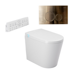 Argent Evoke Wall Faced Smart Toilet Package Includes Argent 80 Smart Cistern - Includes Brushed Nickel Grace Button - SWF100A80 + F5020BN
