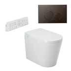 Argent Evoke Wall Faced Smart Toilet Package Includes Argent 80 Smart Cistern - Includes Gun Metal Grace Button - SWF100A80 + F5020MB