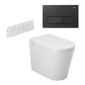 Argent Evoke Wall Faced Smart Toilet Package Includes Argent 80 Smart Cistern - Includes Matte Black Kubic Button - SWF100A80 + IN38785MB