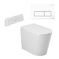 Argent Evoke Wall Faced Smart Toilet Package Includes Argent 80 Smart Cistern - Includes Matte White Kubic Button - SWF100A80 + IN38785MW