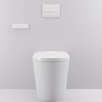 Argent Evoke Wall Faced Smart Toilet Package Includes ViSmart Cistern - No Flush Plate - SWF100V80