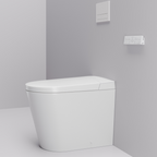 Argent Evoke Wall Faced Smart Toilet Package Includes ViSmart Cistern - No Flush Plate - SWF100V80