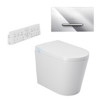 Argent Evoke Wall Faced Smart Toilet Package Includes ViSmart Cistern - Includes E300 Chrome Plate - SWF100V80 + 92218061