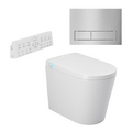 Argent Evoke Wall Faced Smart Toilet Package Includes ViSmart Cistern - Includes 150S Chrome Plate - SWF100V80 + 92241561