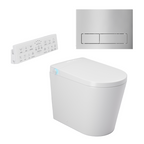 Argent Evoke Wall Faced Smart Toilet Package Includes ViSmart Cistern - Includes 150S Chrome Plate - SWF100V80 + 92241561