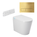 Argent Evoke Wall Faced Smart Toilet Package Includes ViSmart Cistern - Includes 150S Brushed Gold Plate - SWF100V80 + 92241585