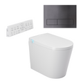 Argent Evoke Wall Faced Smart Toilet Package Includes ViSmart Cistern - Includes 150S Gun Metal Plate - SWF100V80 + 92241590