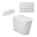 Argent Evoke Wall Faced Smart Toilet Package Includes ViSmart Cistern - Includes 150S Matte White Plate - SWF100V80 + 922415RW