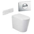 Argent Evoke Wall Faced Smart Toilet Package Includes ViSmart Cistern - Includes E100 Chrome Plate - SWF100V80 + 92248561