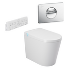 Argent Evoke Wall Faced Smart Toilet Package Includes ViSmart Cistern - Includes E100 Chrome Plate - SWF100V80 + 92248561