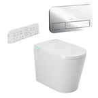 Argent Evoke Wall Faced Smart Toilet Package Includes ViSmart Cistern - Includes E200 Chrome Plate - SWF100V80 + 92249061