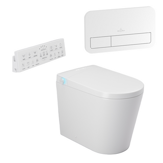 Argent Evoke Wall Faced Smart Toilet Package Includes ViSmart Cistern - Includes E200 White Plate - SWF100V80 + 92249068