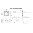 Argent Evoke Wall Faced Smart Toilet Package Includes ViSmart Cistern - No Flush Plate - SWF100V80