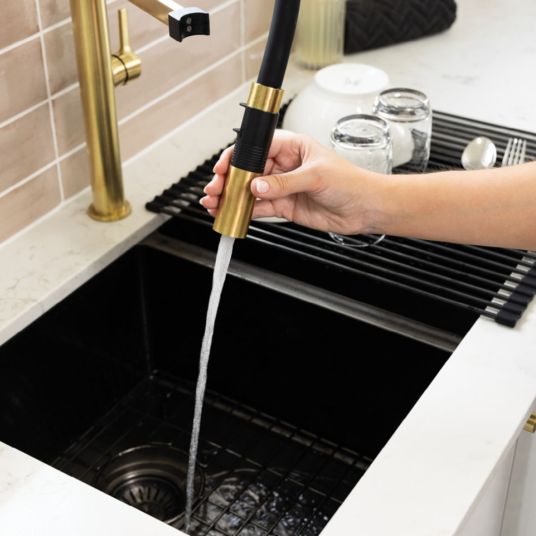 Fienza Sansa Pull-Down Sink Mixer - LF Urban Brass - 229109UB-LF