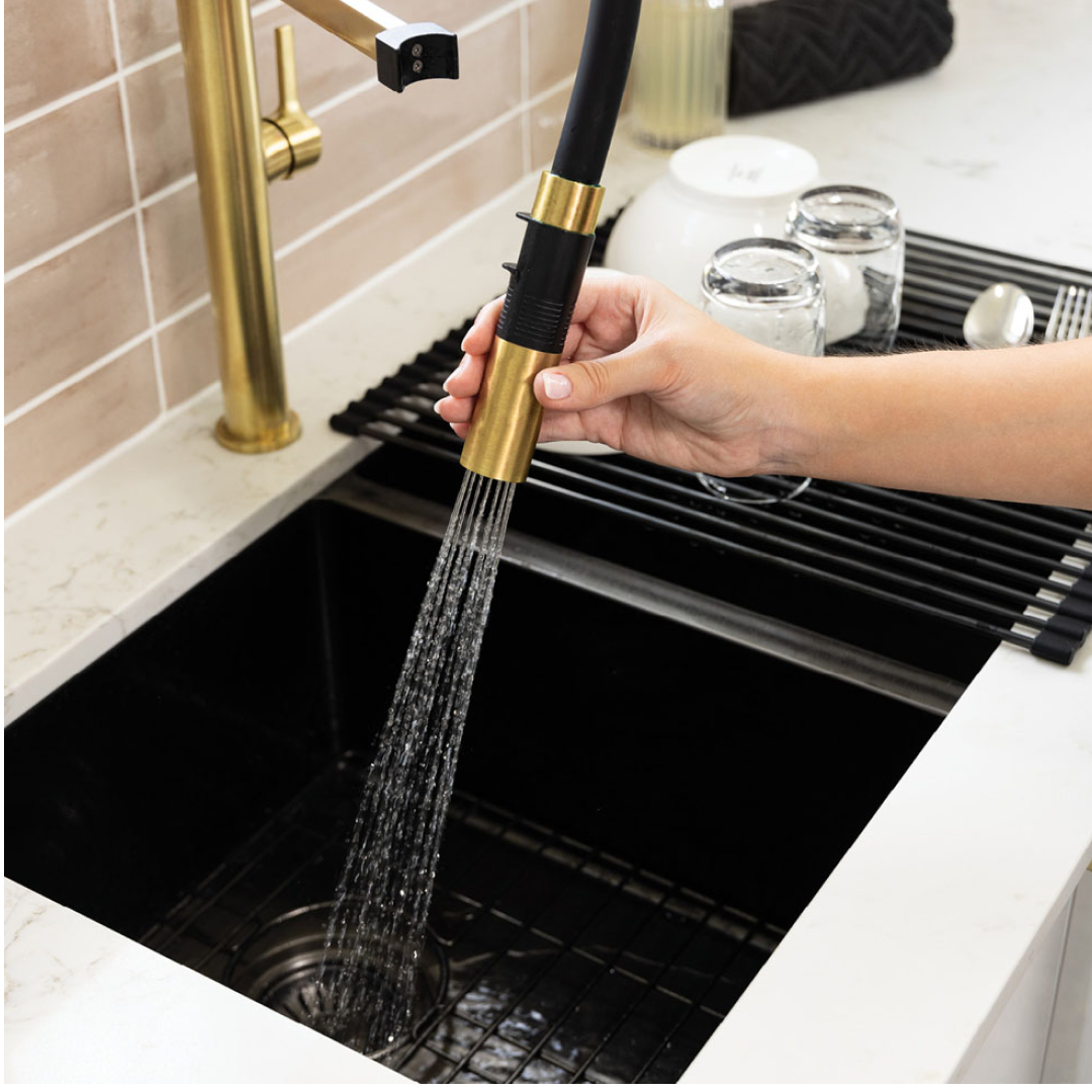 Fienza Sansa Pull-Down Sink Mixer - LF Urban Brass - 229109UB-LF