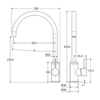 Fienza Sansa Sink Mixer - LF Urban Brass - 229105UB-LF