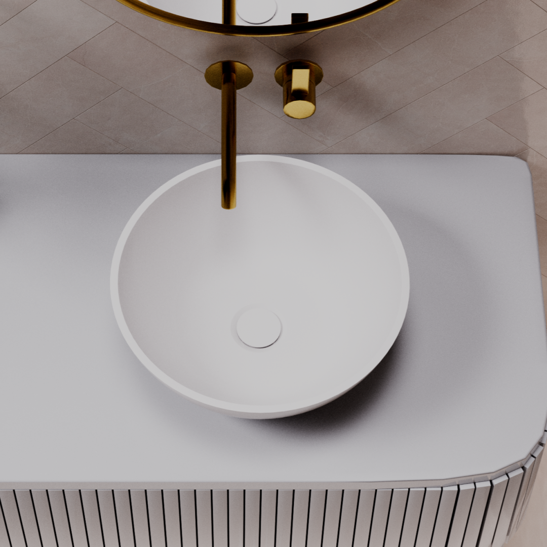 Pietra Bianca Sarah Above Counter Basin - Charcoal - PB3015-C