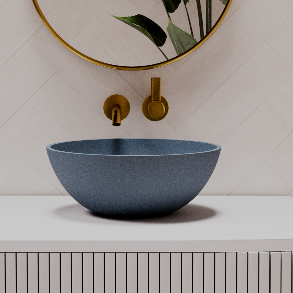 Pietra Bianca Sarah Above Counter Basin - Charcoal - PB3015-C