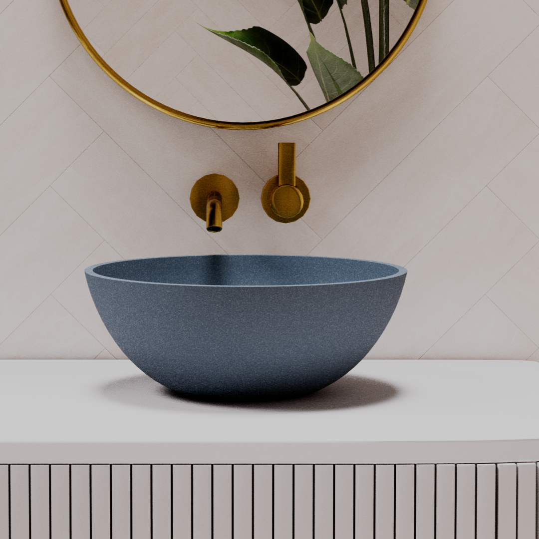 Pietra Bianca Sarah Above Counter Basin - Charcoal - PB3015-C