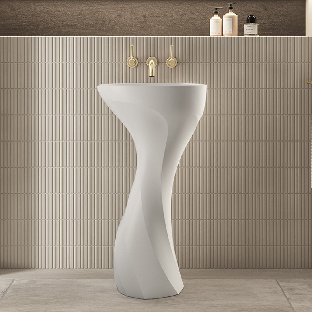 Victoria + Albert Seros 49 Freestanding Basin - Matte White - FS-SER49M-SM-NO