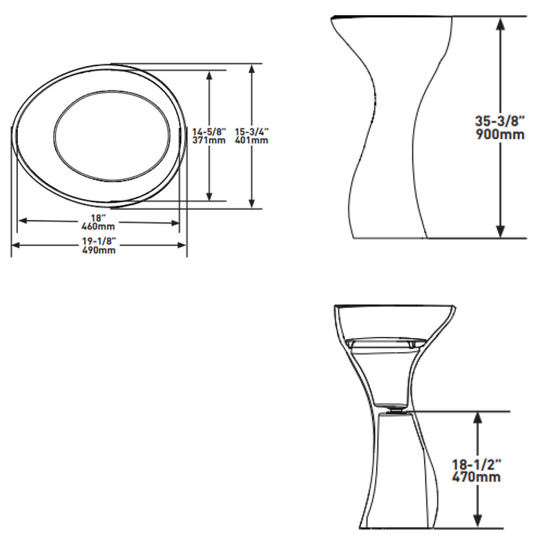 Victoria + Albert Seros 49 Freestanding Basin - Matte White