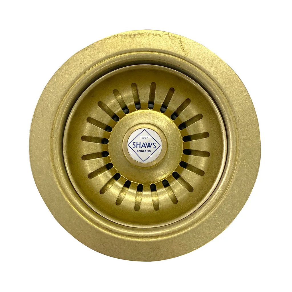 Shaws 90mm Basket Strainer - Raw Brass - FT2900052