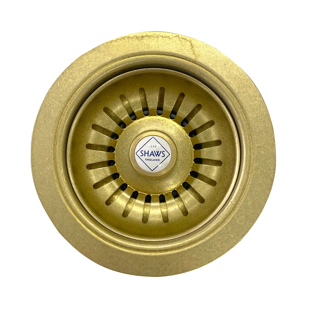 Shaws 90mm Basket Strainer - Raw Brass - FT2900052