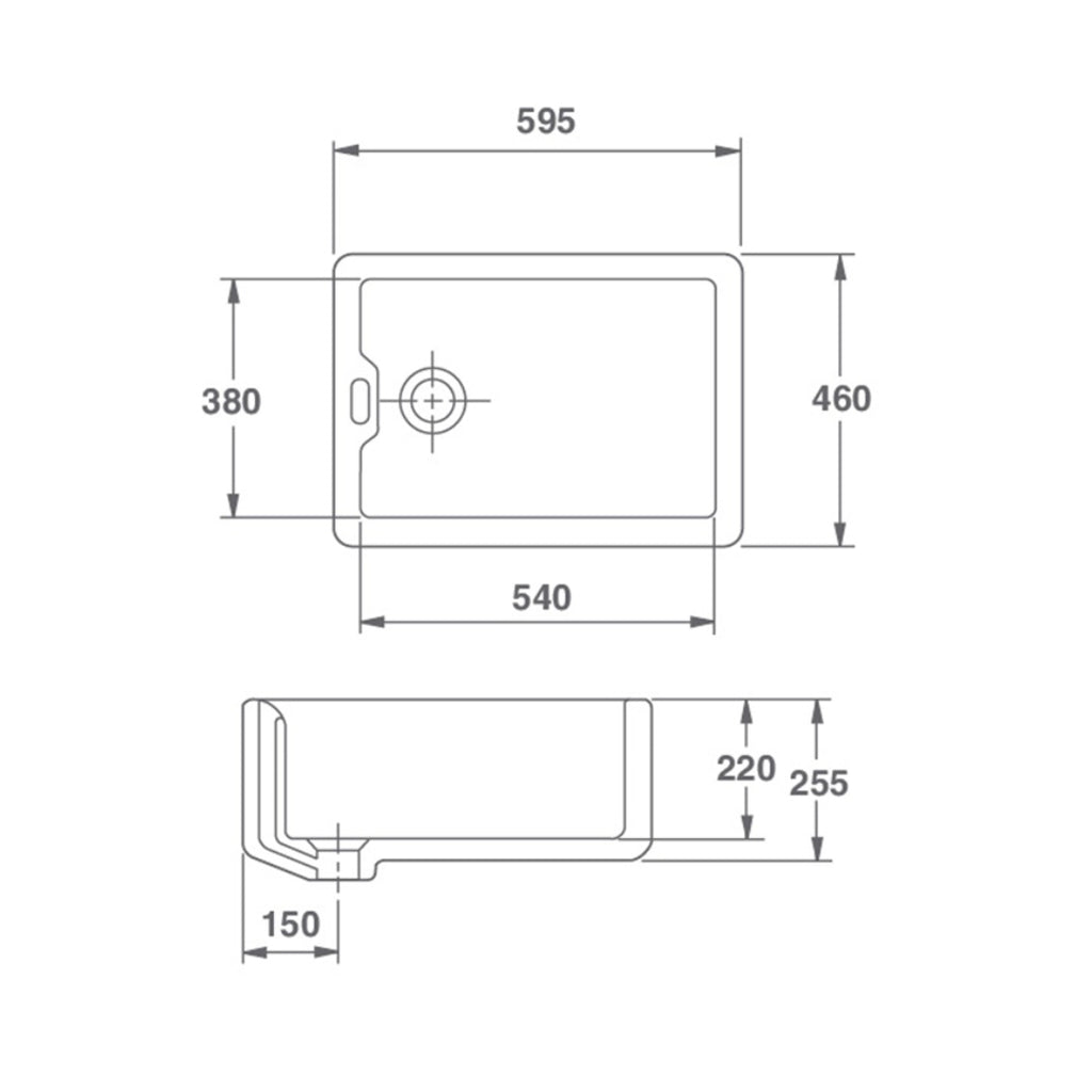 Shaws Belfast Fireclay Butler Sink - SCBE600WH