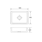 Shaws Bowland 600 Fireclay Butler Sink - SO0600010WH