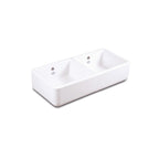 Shaws Double Bowl 1000 Fireclay Butler Sink - SCLD101WH