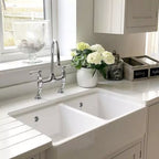 Shaws Double Bowl 1000 Fireclay Butler Sink - SCLD101WH