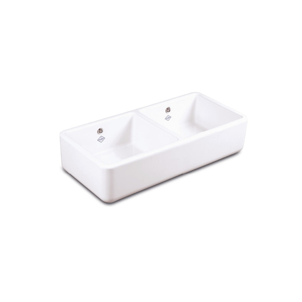Shaws Double Bowl 800 Fireclay Butler Sink - SCLD800WH
