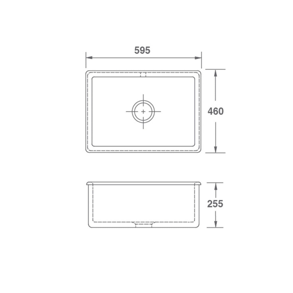 Shaws Inset 600 Sink - SCIN595WH