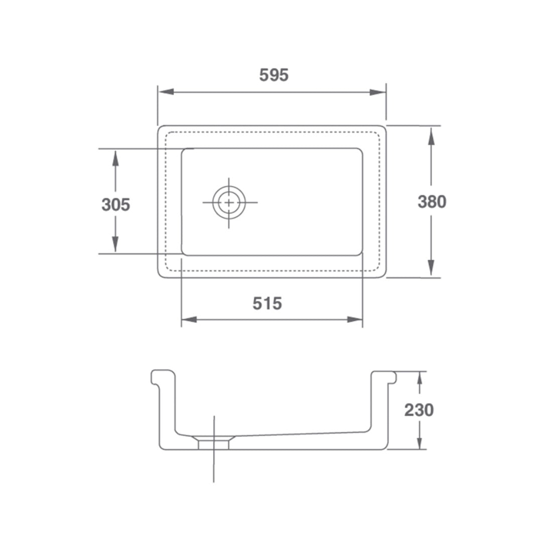 Shaws Laboratory Type 3 Single Bowl Sink - LB0400010