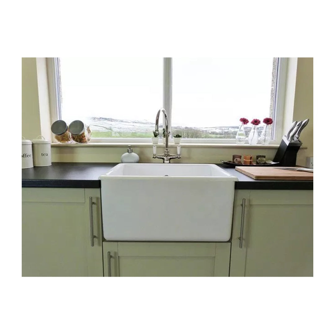 Shaws Whitehall Fireclay Butler Sink - SCWH600WH