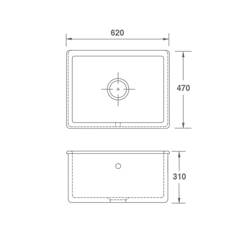 Shaws Whitehall Fireclay Butler Sink