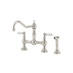 Shaws by Perrin & Rowe Hambleton Kitchen Tap with Spray Rinse - Nickel LF AUSH.4756NIWPC-3