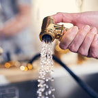 Shaws by Perrin & Rowe Hambleton Kitchen Tap with Spray Rinse - Satin Brass - AUSH.4756SBWPC