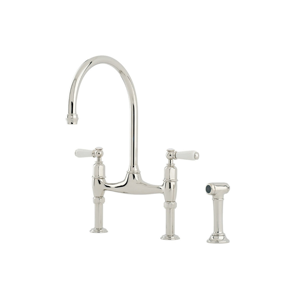 Shaws by Perrin & Rowe Pendleton Kitchen Tap with Spray Rinse - Nickel LF AUSH.4173NIWPC-3