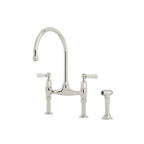 Shaws by Perrin & Rowe Pendleton Kitchen Tap with Spray Rinse - Nickel LF AUSH.4173NIWPC-3