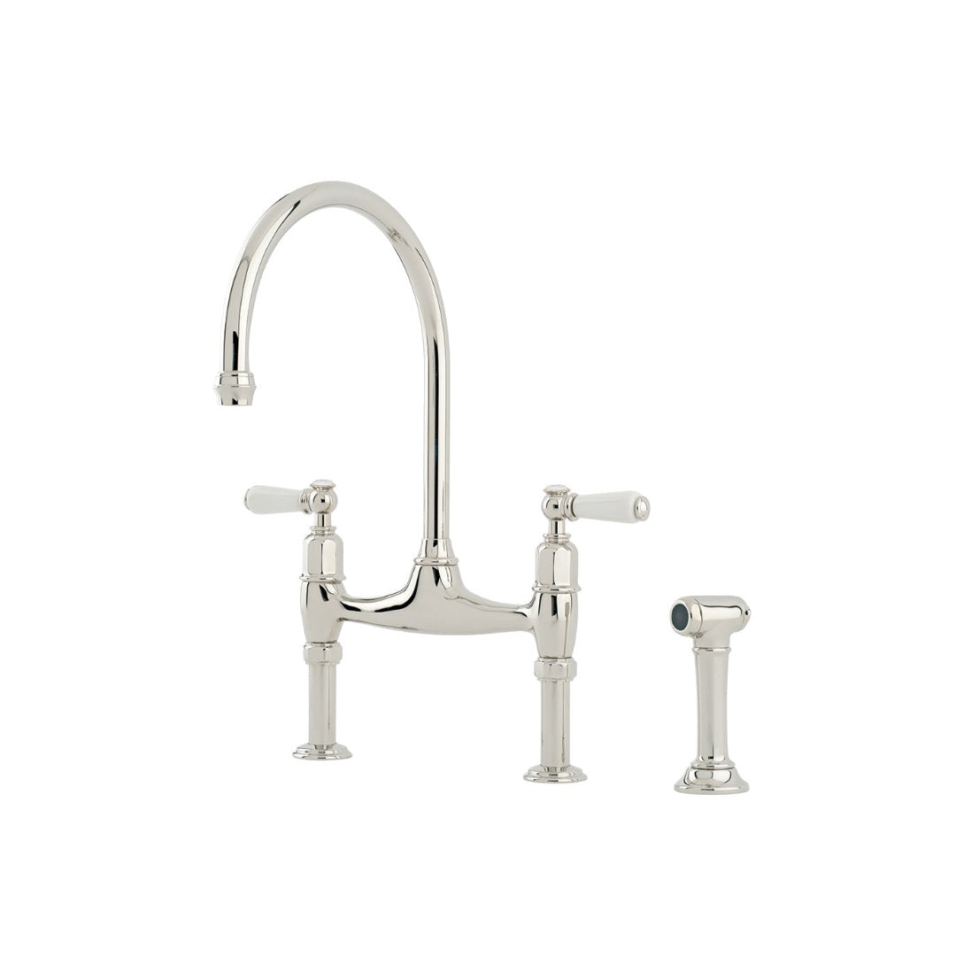 Shaws by Perrin & Rowe Pendleton Kitchen Tap with Rinse - Nickel - AUSH.4173NIWPC