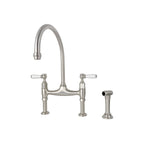 Shaws by Perrin & Rowe Pendleton Kitchen Tap with Spray Rinse - Pewter LF AUSH.4173PFWPC-3