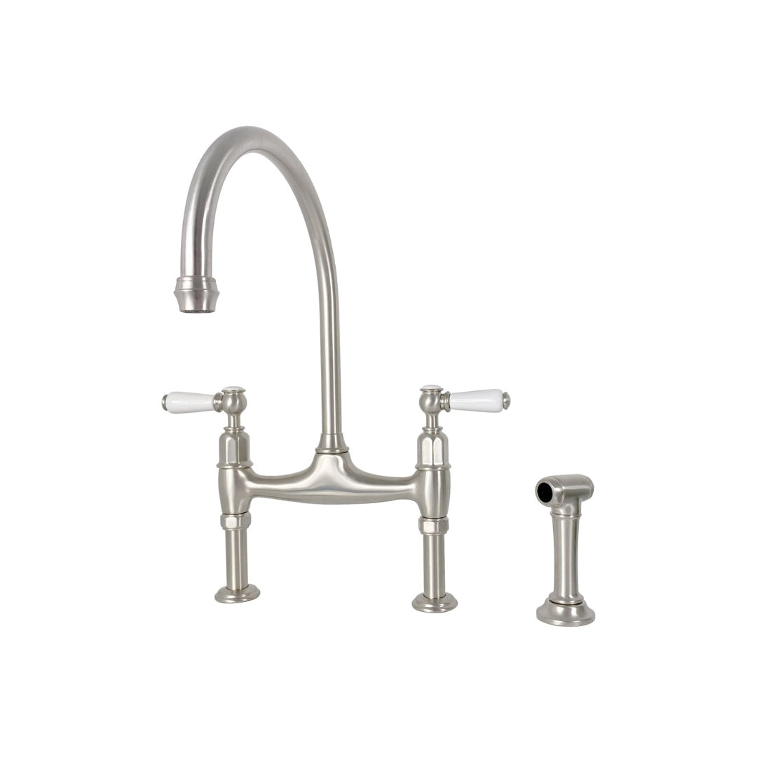 Shaws by Perrin & Rowe Pendleton Kitchen Tap with Rinse - Pewter - AUSH.4173PFWPC