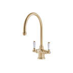 Shaws by Perrin & Rowe Ribble Kitchen Tap - Satin Brass - AUSH.4460SBWPC
