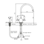 Shaws by Perrin & Rowe Ribble Kitchen Tap with Rinse - English Bronze - AUSH.4360EBWPC