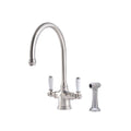 Shaws by Perrin & Rowe Ribble Kitchen Tap with Spray Rinse - Pewter LF AUSH.4360PFWPC-3
