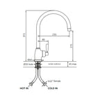 Shaws by Perrin & Rowe Roeburn Kitchen Tap - Pewter LF AUSH.4841PF-3